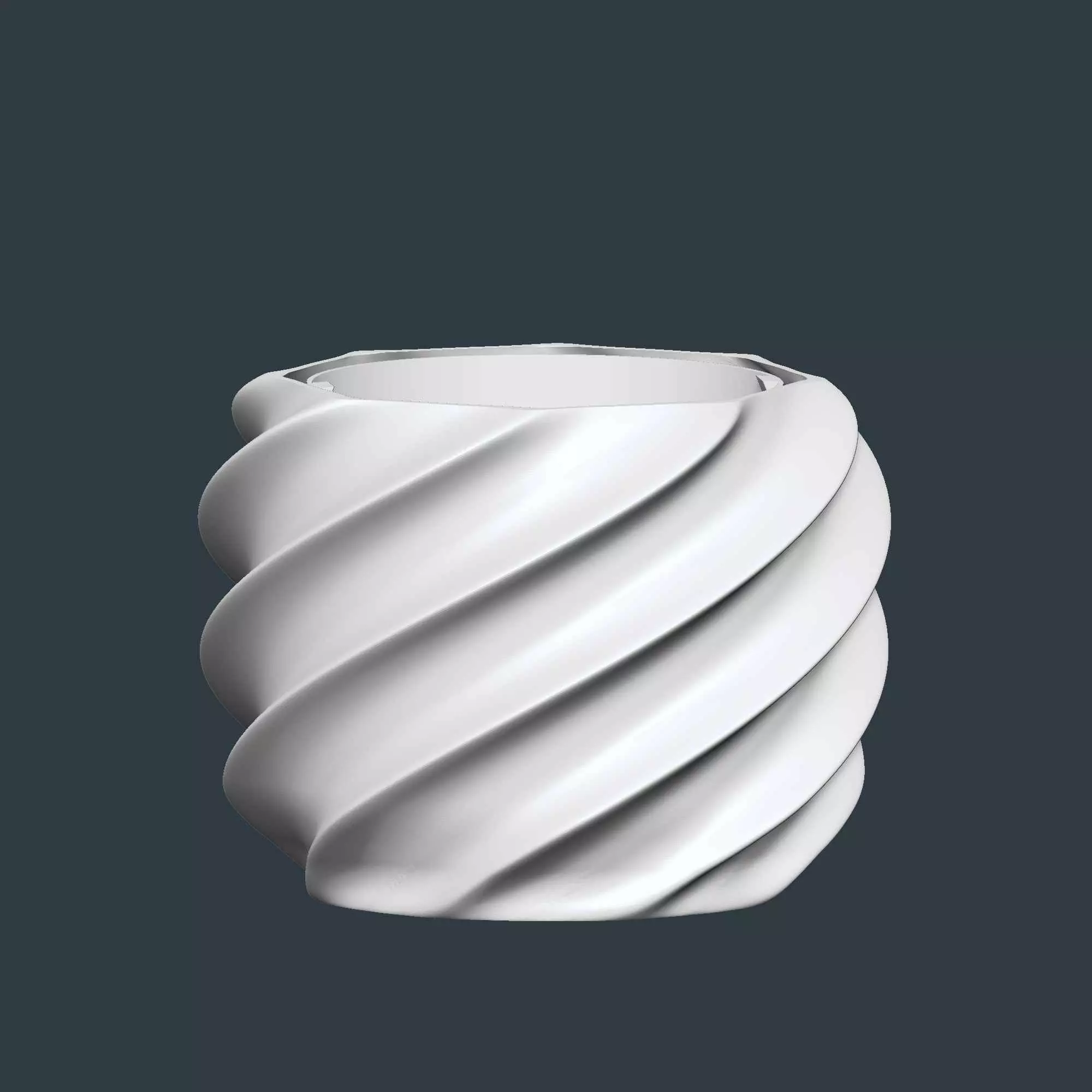 Modern Plant Pot With Drainage No Supports 3D print model_1