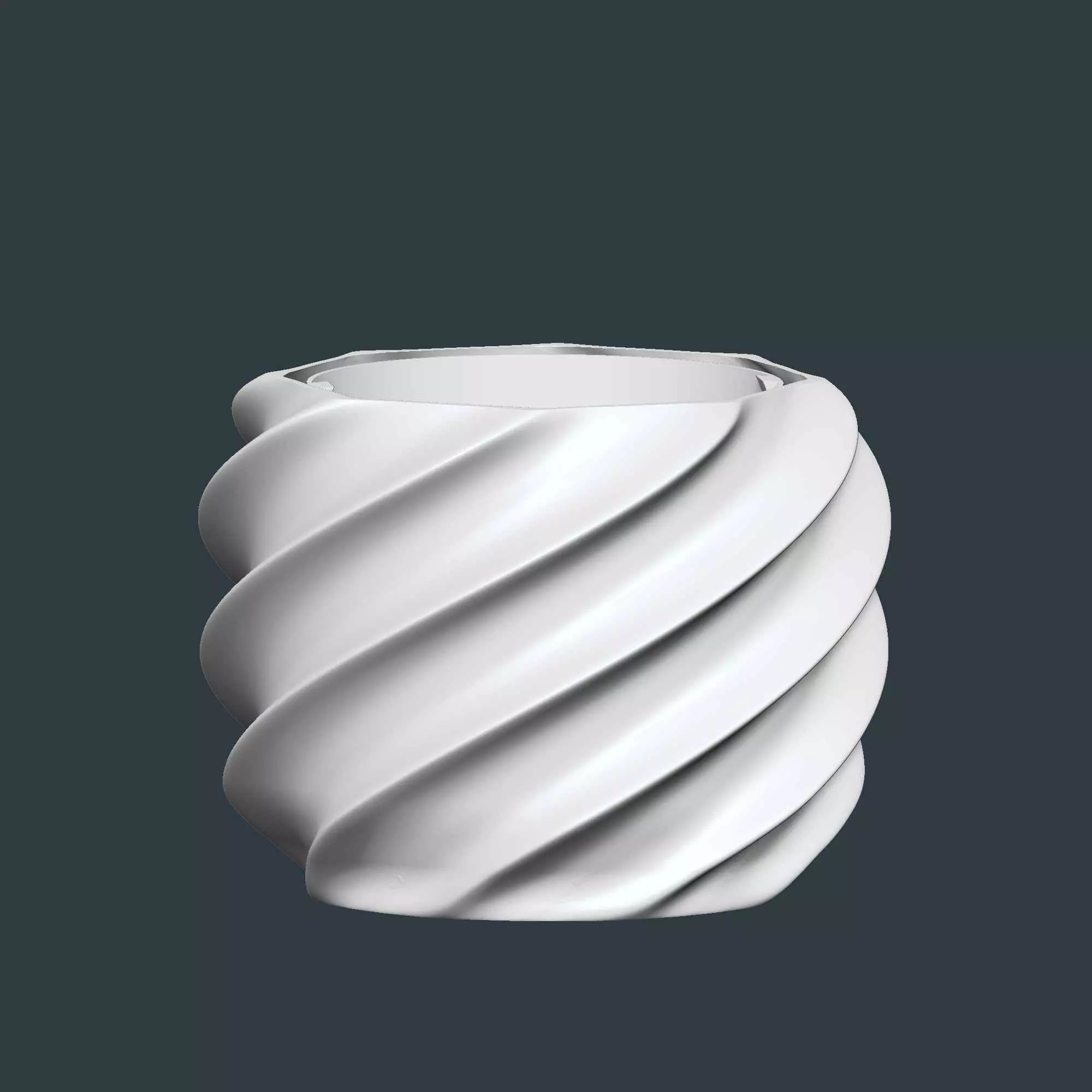 Modern Plant Pot With Drainage No Supports 3D print model_7