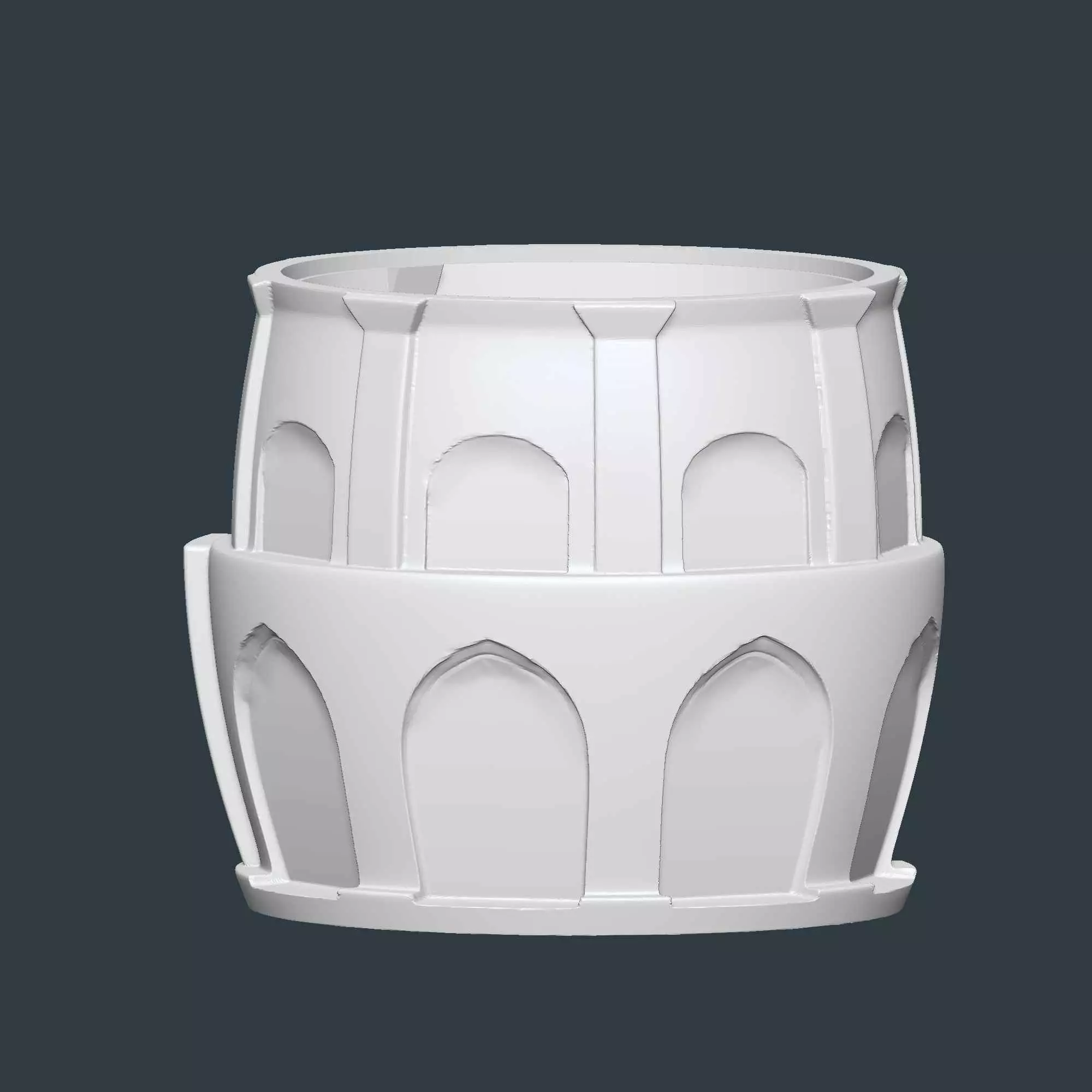 Tower Plant Pot With Drainage No Supports 3D print model_8