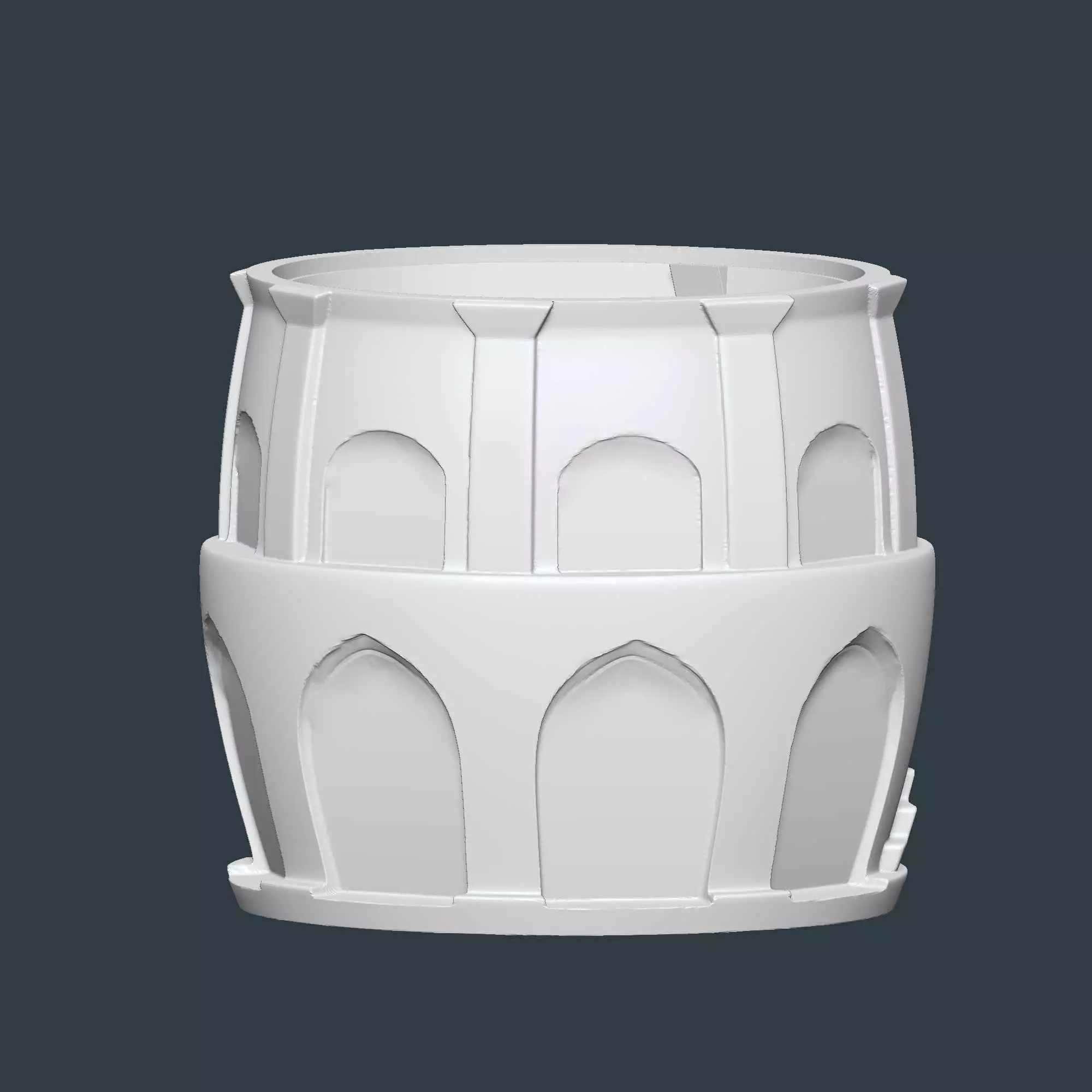 Tower Plant Pot With Drainage No Supports 3D print model_9