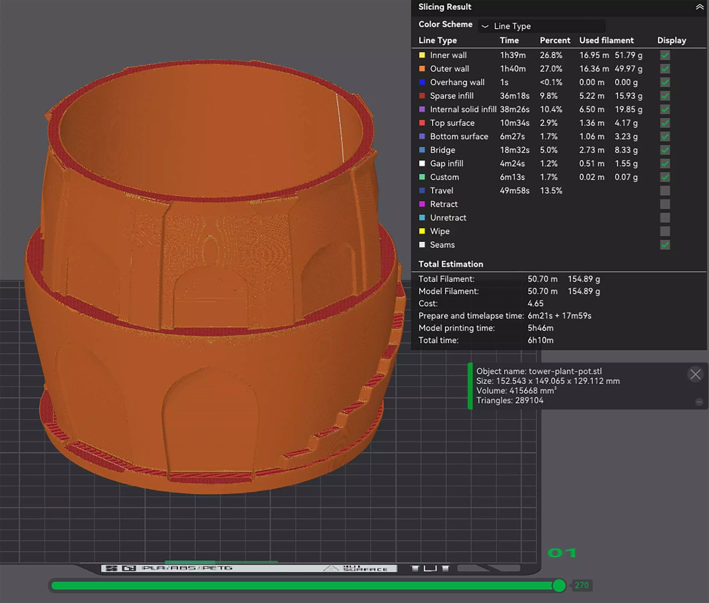 Tower Plant Pot With Drainage No Supports 3D print model_3