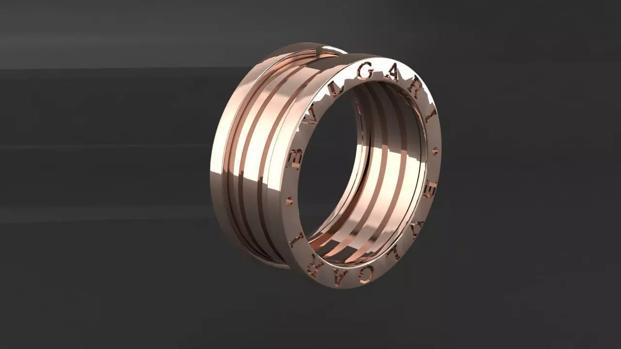 Ring Bvlgari  3D print model_3