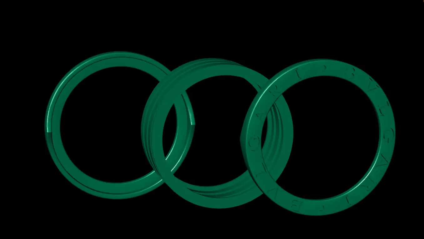 Ring Bvlgari  3D print model_10