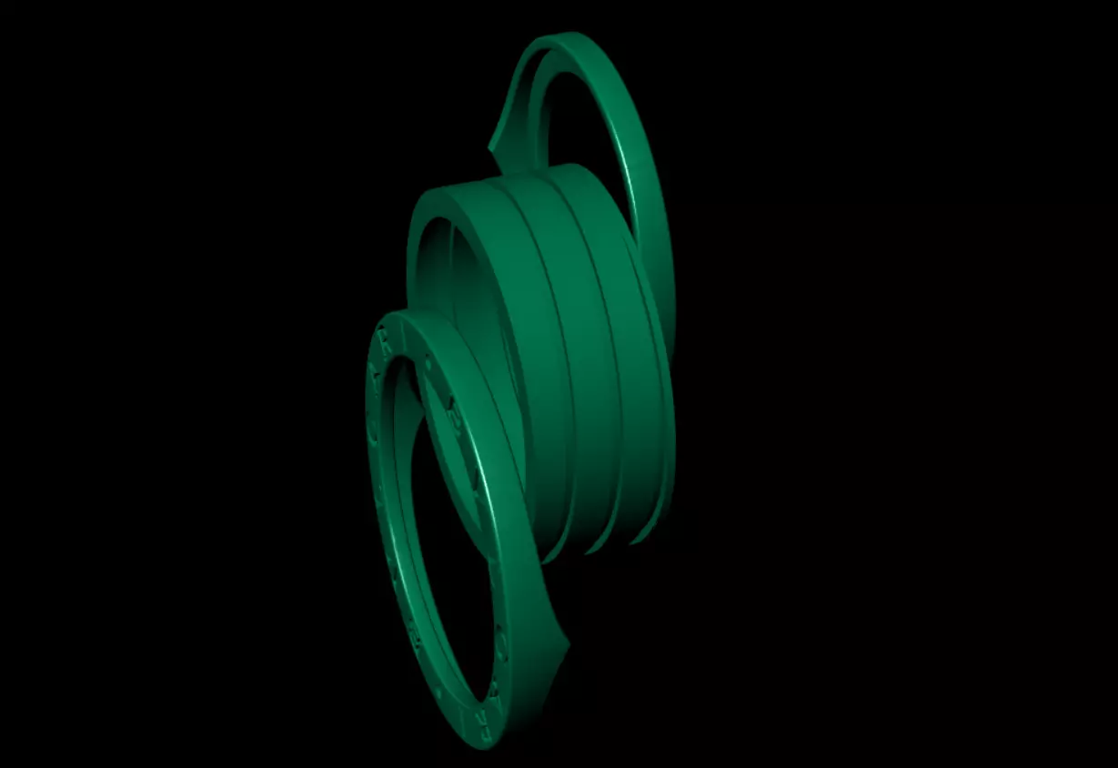 Ring Bvlgari  3D print model_11