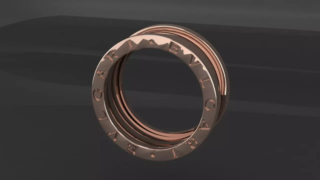 Ring Bvlgari  3D print model_2