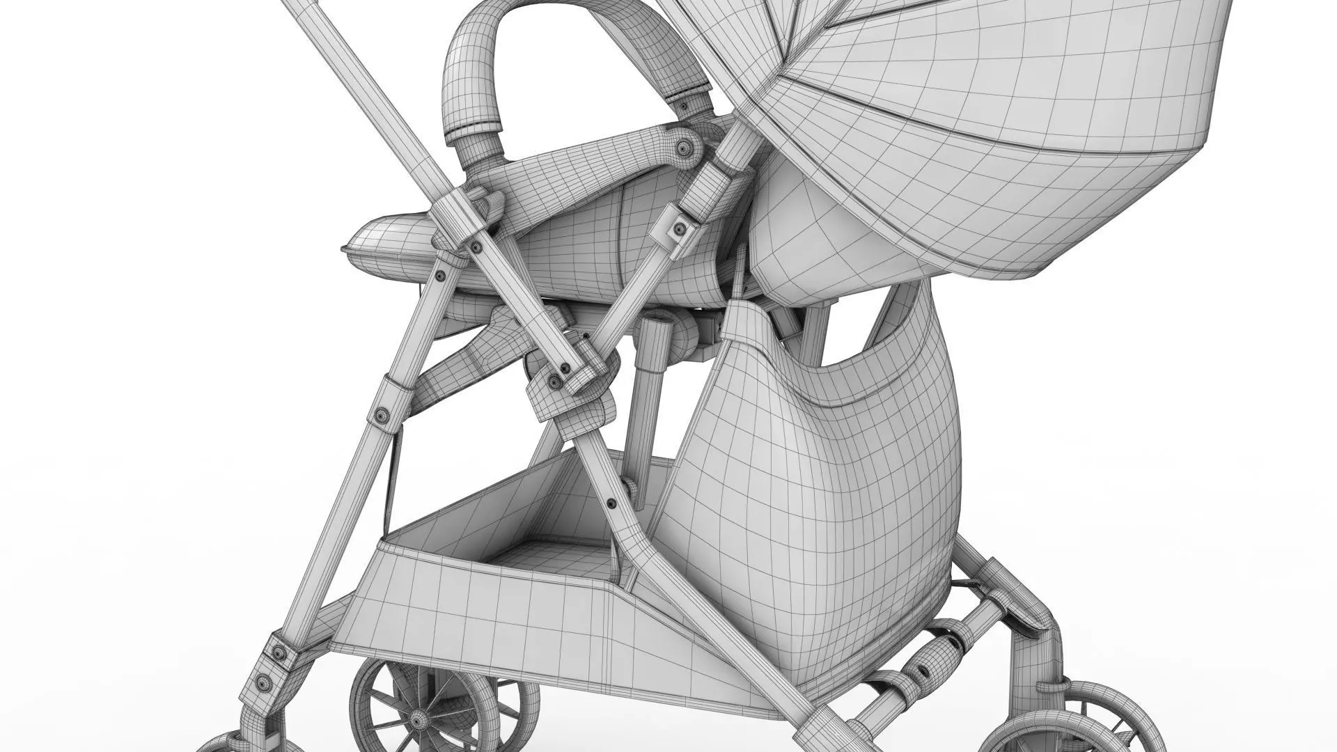 Combi Baby stroller 3D model_14