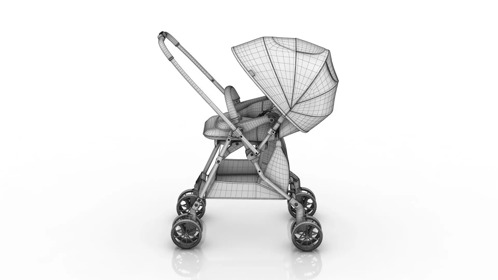 Combi Baby stroller 3D model_11