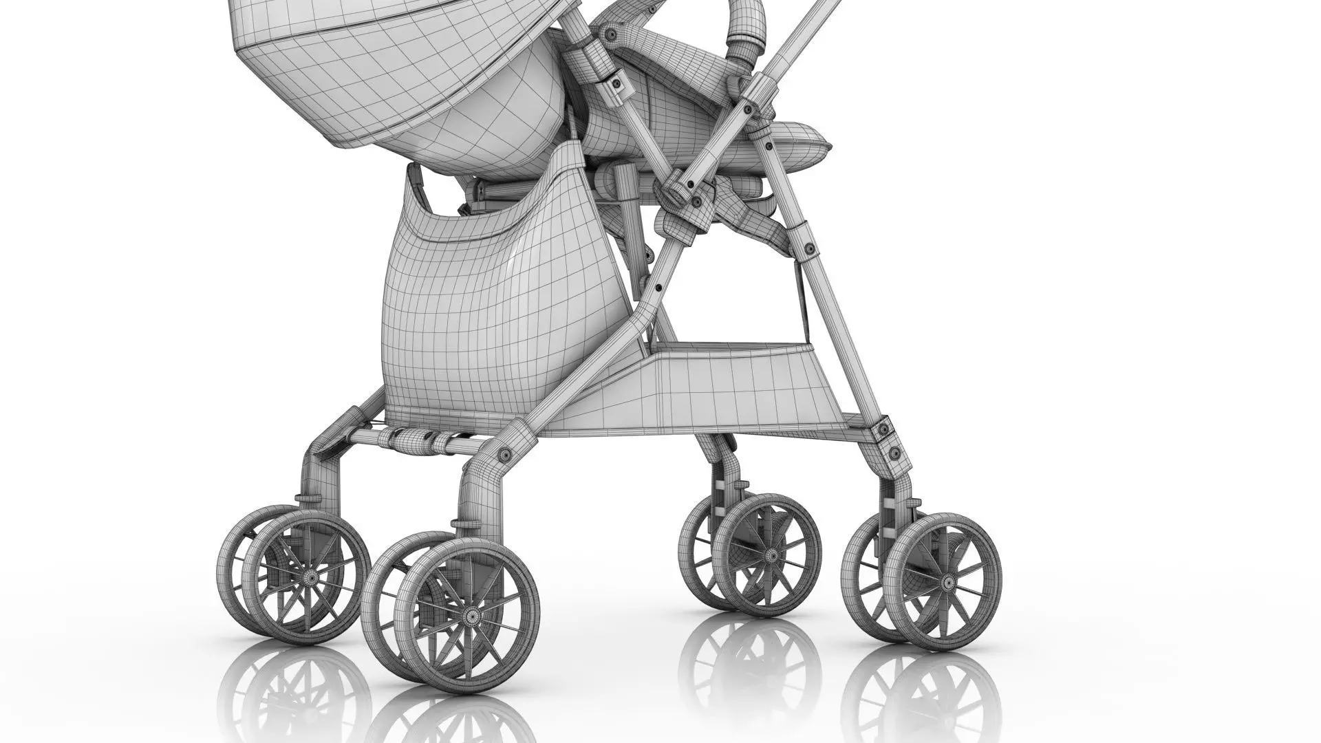 Combi Baby stroller 3D model_15