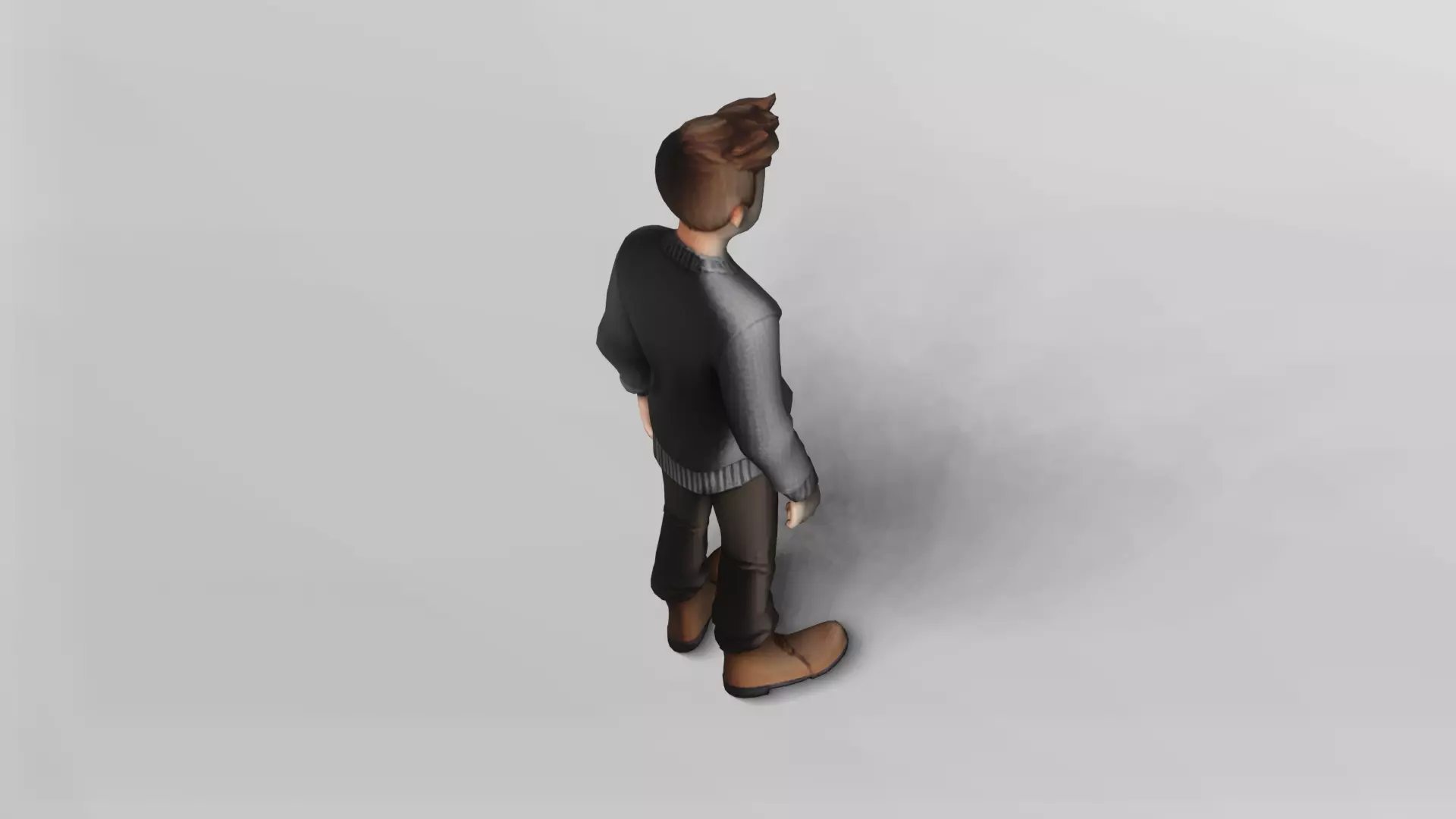 Stylized Young Man in Casual Winter Outfit 3D Model 3D model_4