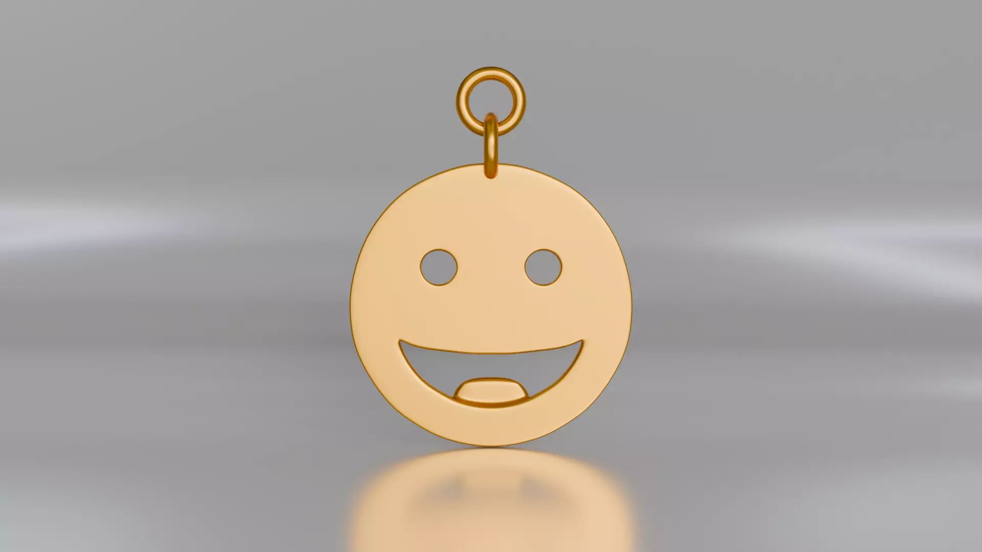 Grinning Face Emoji Ear Ring 3D model