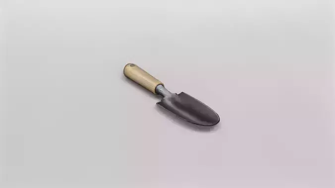 Realistic Garden Hand Trowel 3D Model
