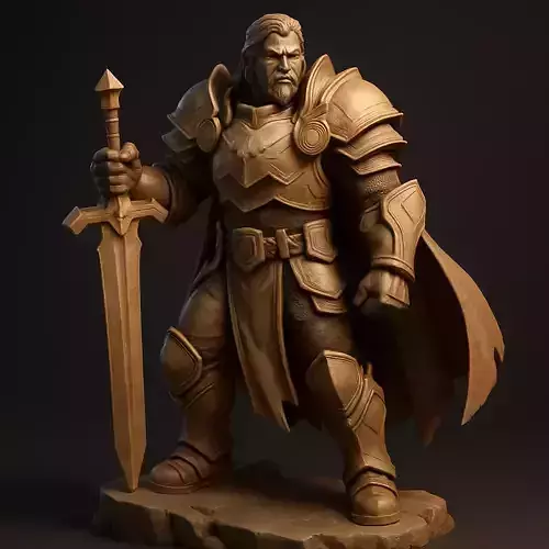 Fantasy Paladin Warrior Figurine