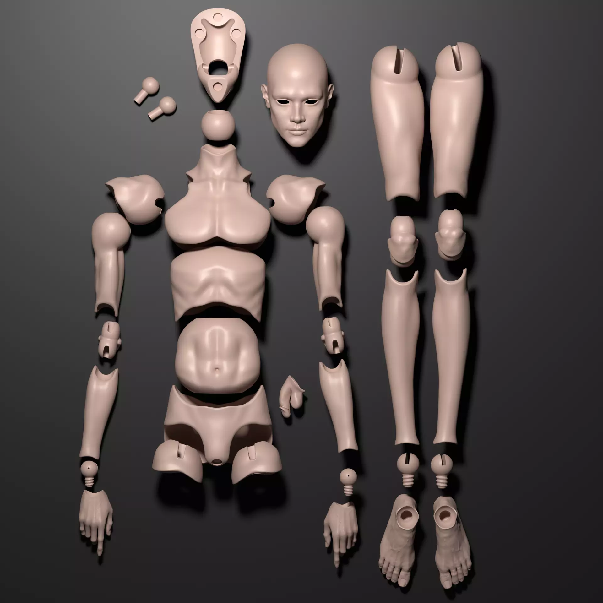 Model PR - Fashion Male BJD Doll STL OBJ 3D Print Model 3D model_8