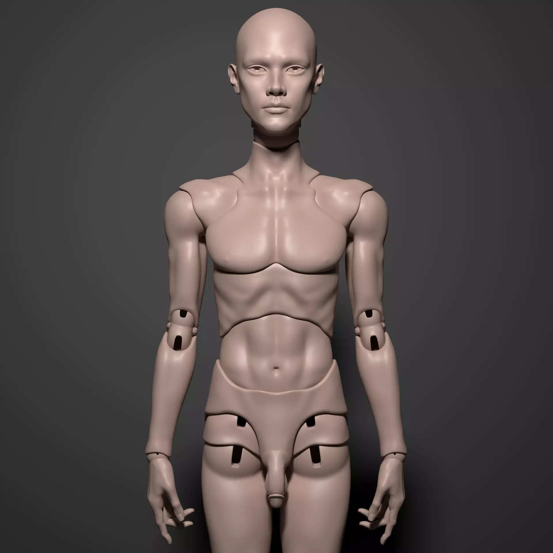 Model PR - Fashion Male BJD Doll STL OBJ 3D Print Model 3D model_1