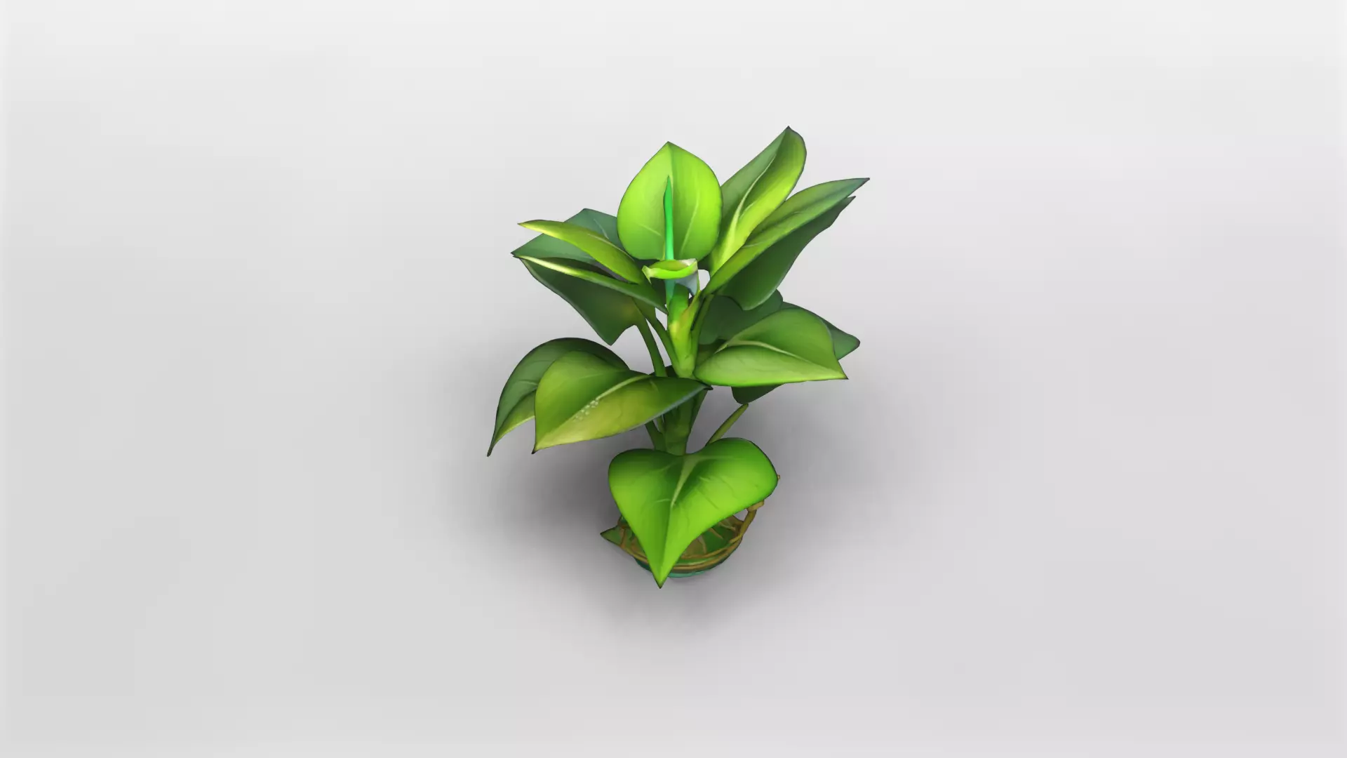 Realistic Green Plant 3D Model with Textures 3D model_2