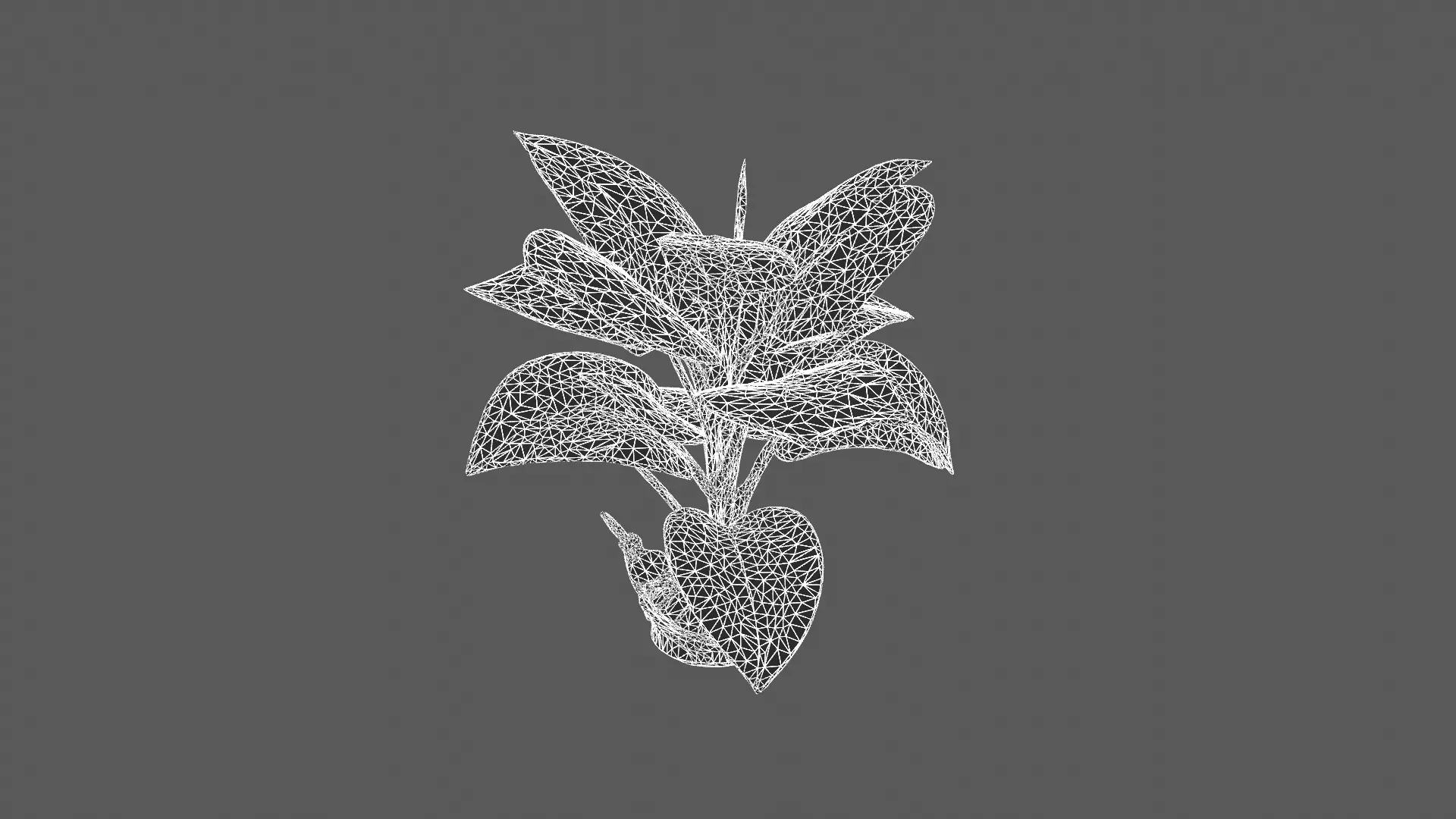 Realistic Green Plant 3D Model with Textures 3D model_4