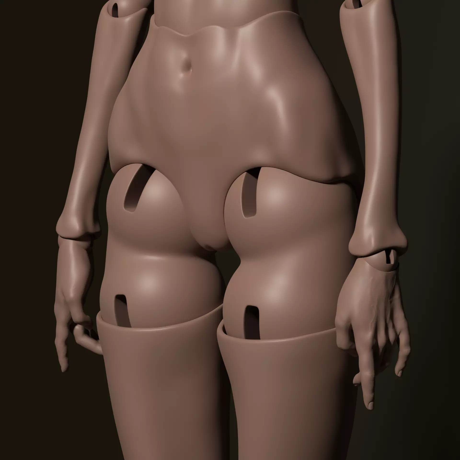 Model WR3 - Anime Female BJD Doll STL OBJ 3D Print Model 3D model_5