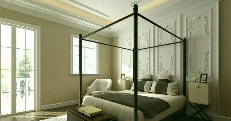 Bedroom four poster bed - Free 3D model