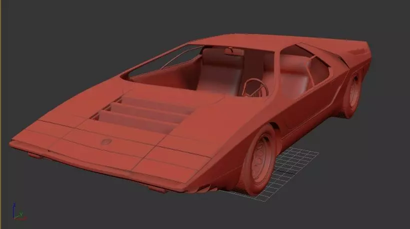 Alfa Romeo Carabo concept 1968 3D print model_1