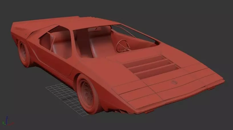 Alfa Romeo Carabo concept 1968 3D print model_0