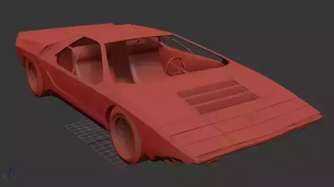 Alfa Romeo Carabo concept 1968 3D print model