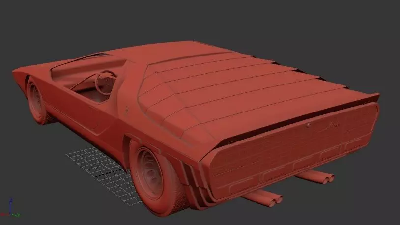 Alfa Romeo Carabo concept 1968 3D print model_2