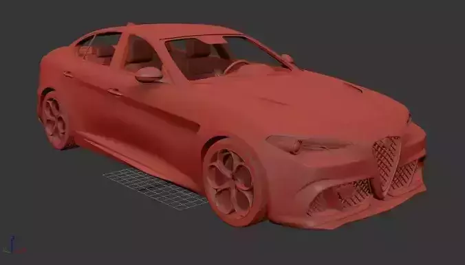 Alfa Romeo Giulia Mk3 Quadrifoglio 2016 3D print model