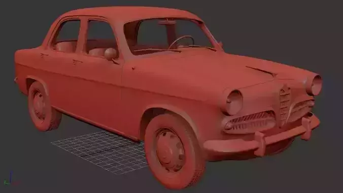 Alfa Romeo Giulietta Mk1 750 berlina 1955 3D print model