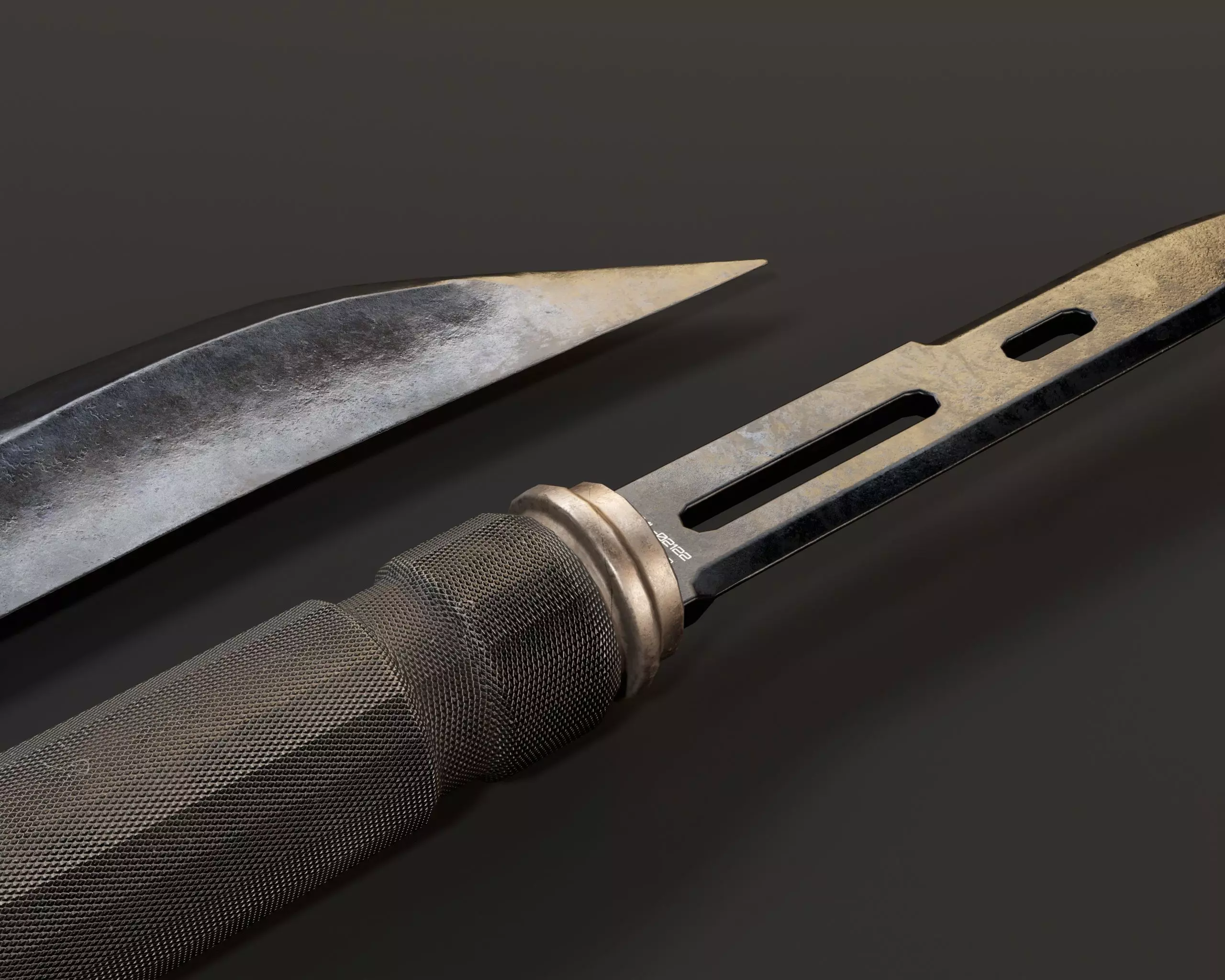 Tactical Knives Set 3 Low-poly 3D model_10