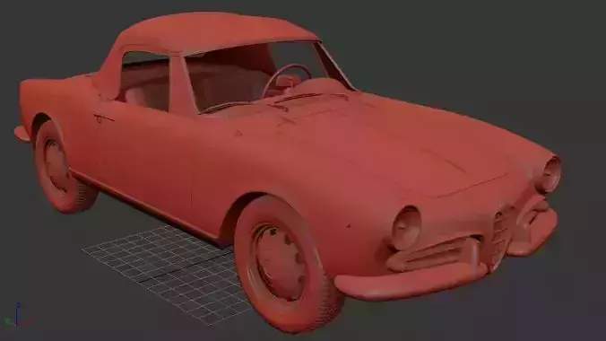 Alfa Romeo Giulietta Mk1 750 spider 1955 3D print model