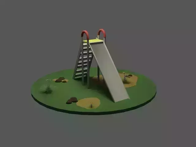 Playground Slide Low Poly  3D model