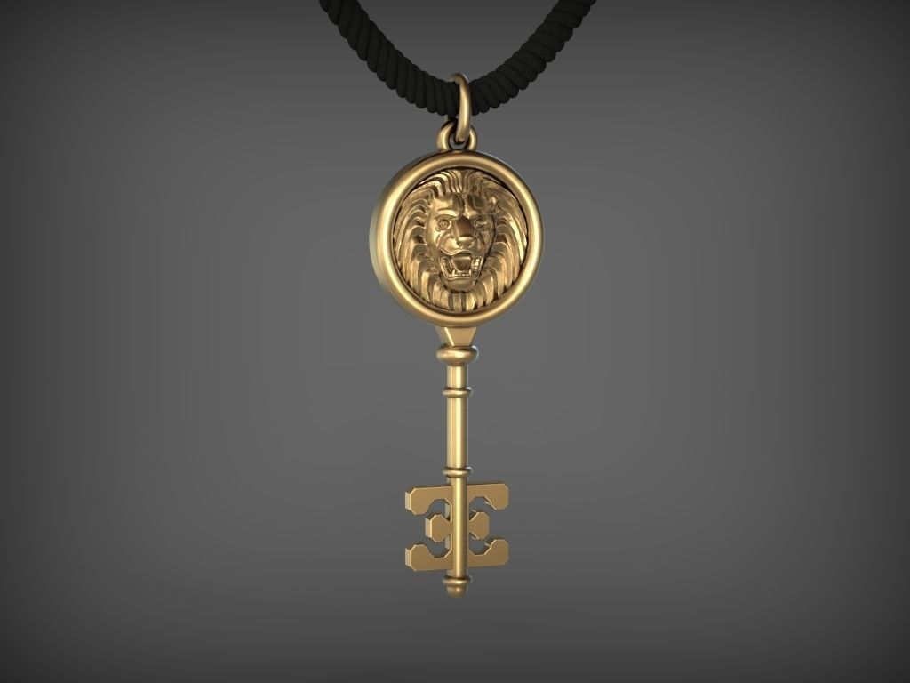 Pendant Key 14 STL 3D print model_0