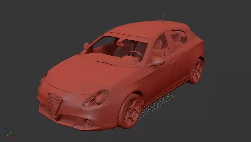Alfa Romeo Giulietta Mk3f 940 Quadrifoglio Verde 2014 3D print model_1