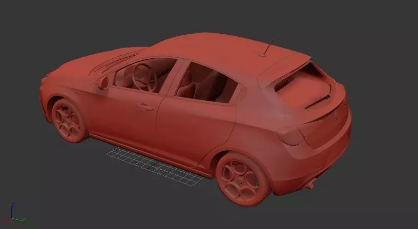 Alfa Romeo Giulietta Mk3f 940 Quadrifoglio Verde 2014 3D print model_2