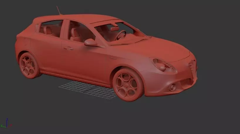 Alfa Romeo Giulietta Mk3f 940 Quadrifoglio Verde 2014 3D print model_0