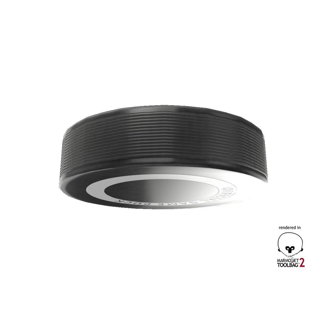 Hockey Puck Low Poly  PBR Textures 3 Types Low-poly 3D model_11