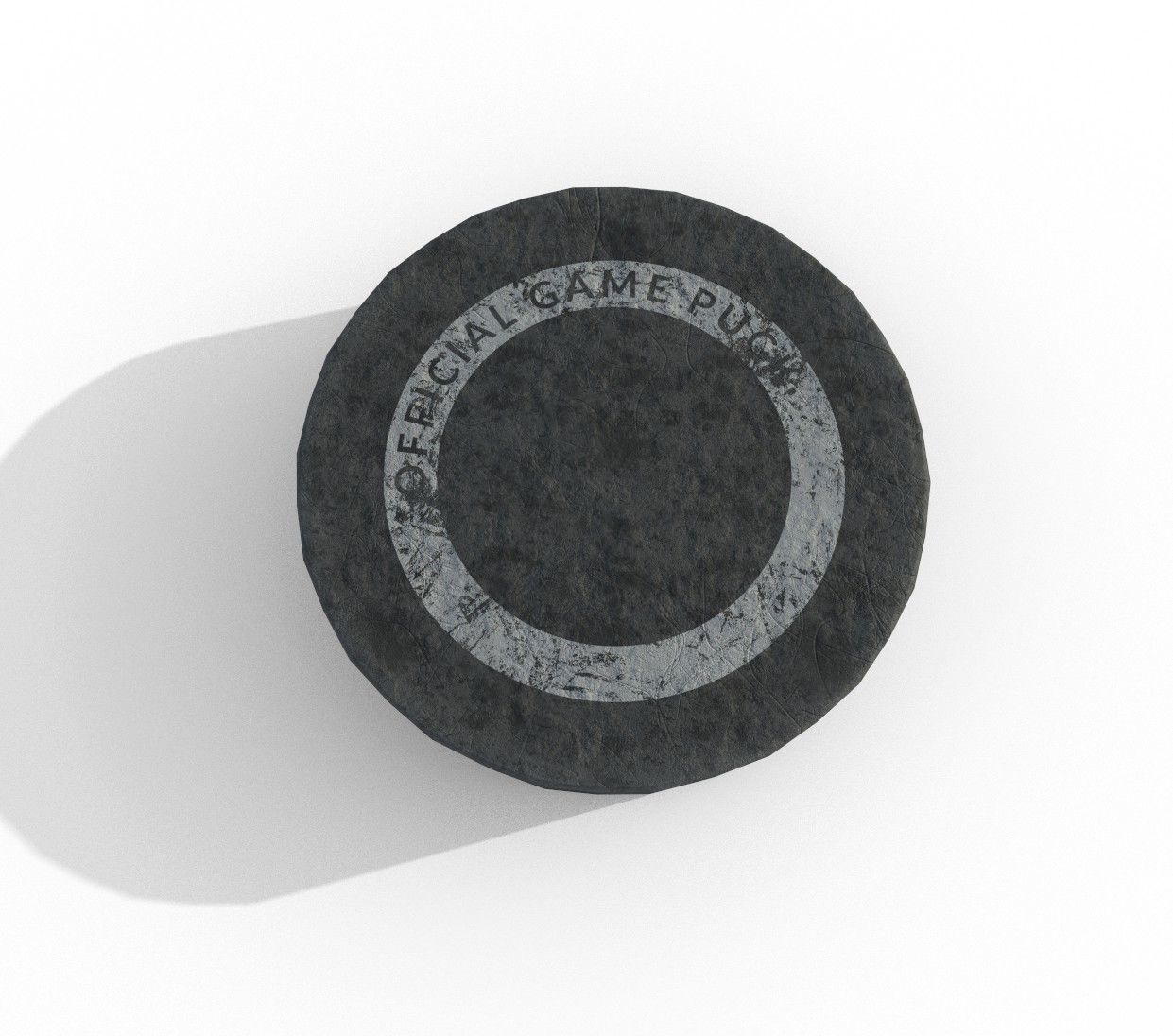 Hockey Puck Low Poly  PBR Textures 3 Types Low-poly 3D model_5