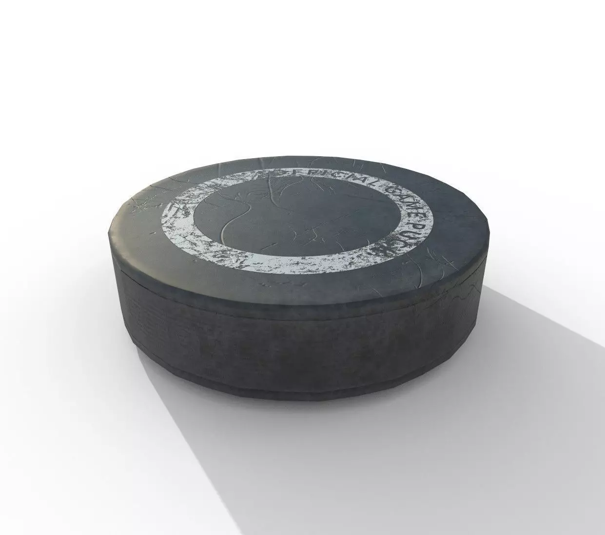Hockey Puck Low Poly  PBR Textures 3 Types Low-poly 3D model_0
