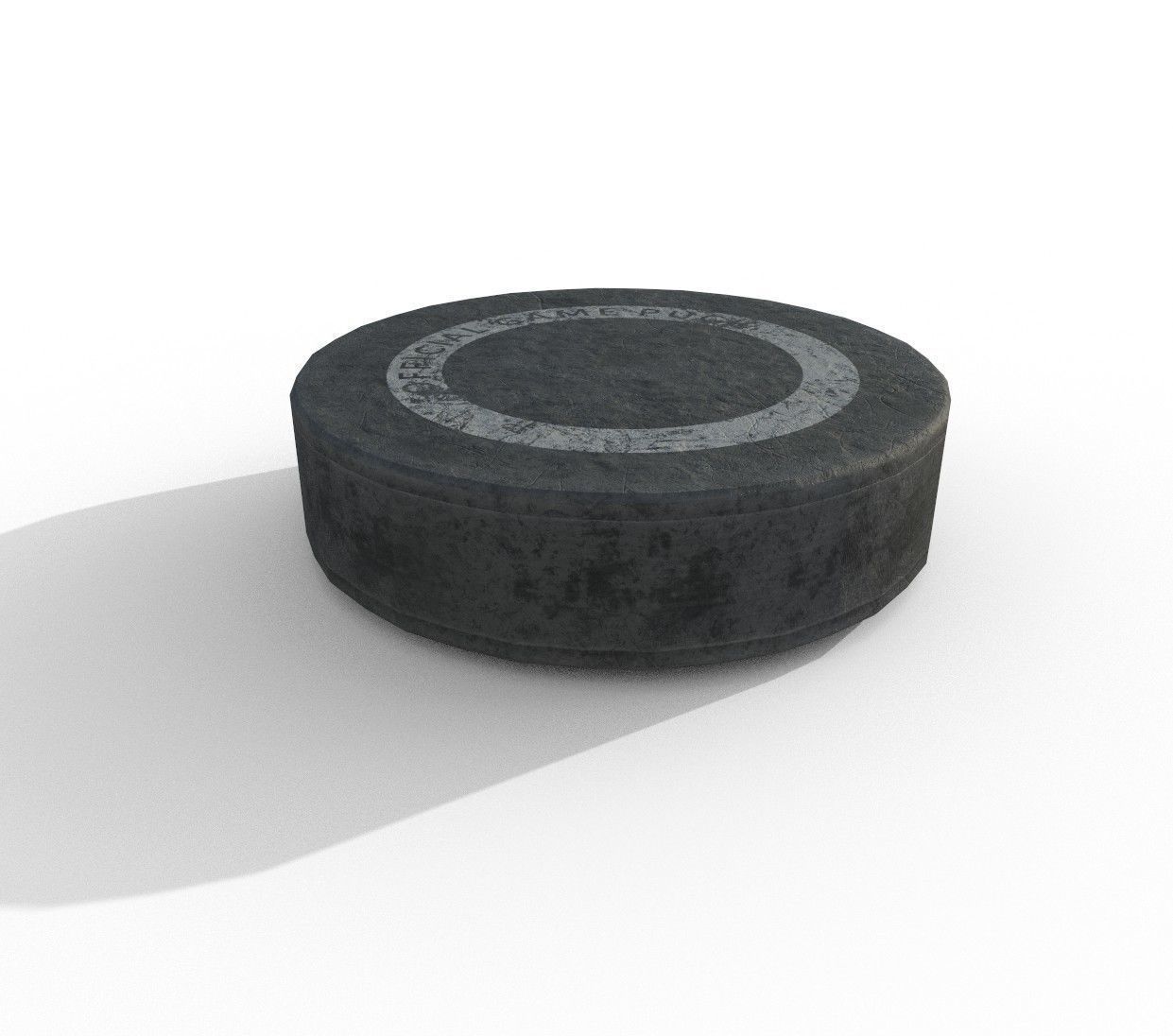 Hockey Puck Low Poly  PBR Textures 3 Types Low-poly 3D model_3