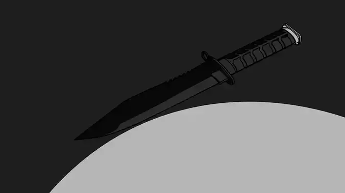2d shader military knife