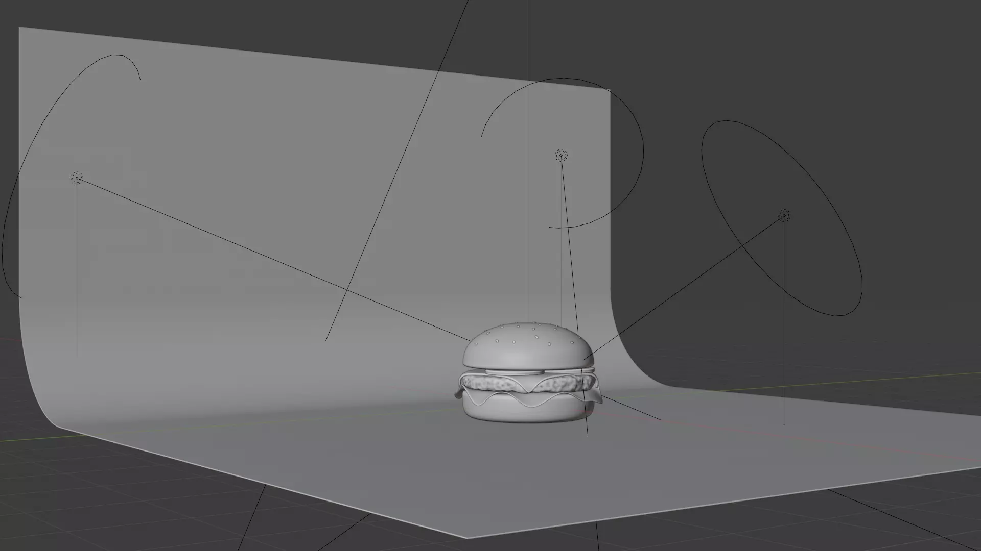 Burger Low-poly 3D model_10