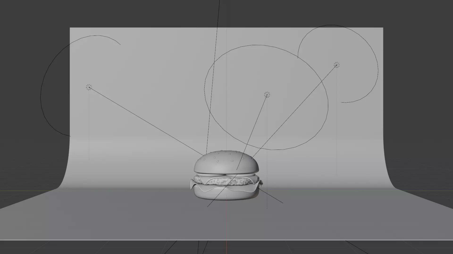 Burger Low-poly 3D model_9