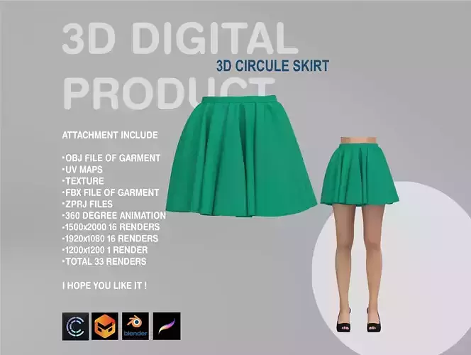 Circule Skirt 3D model