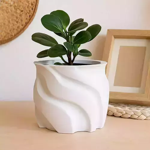 Modern Plant Pot with Drainage No Supports