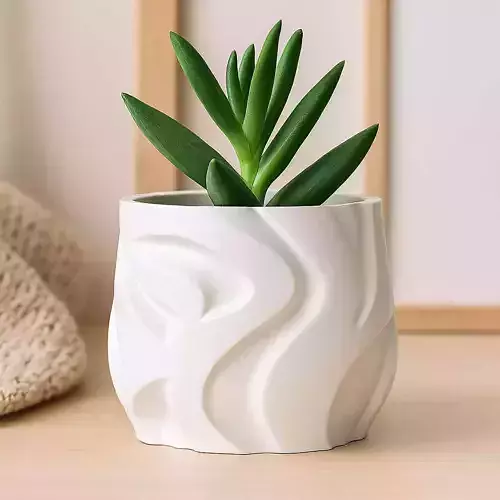 Modern Plant Pot with Drainage No Supports