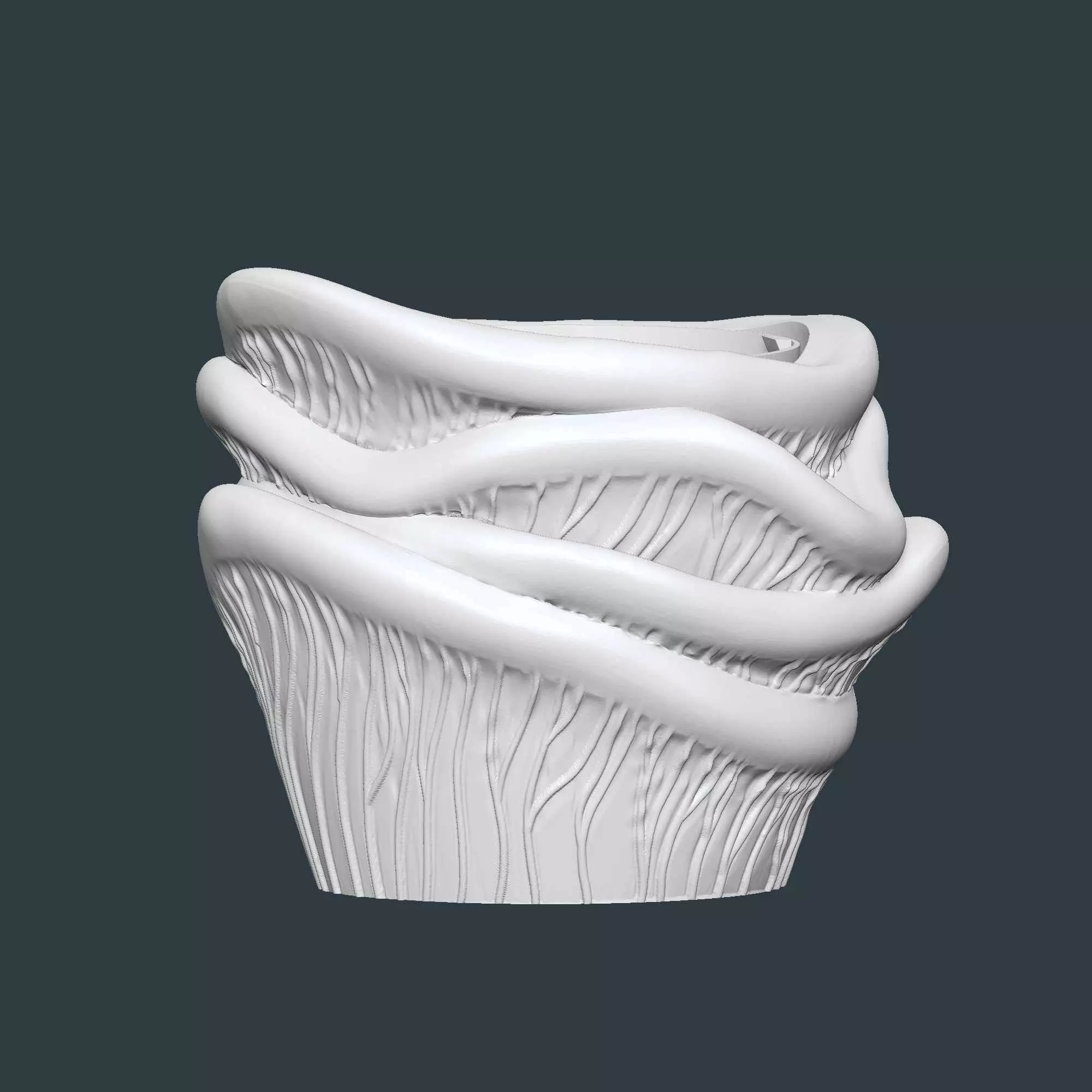 Mushroom Style Plant Pot with Drainage No Supports 3D print model_6