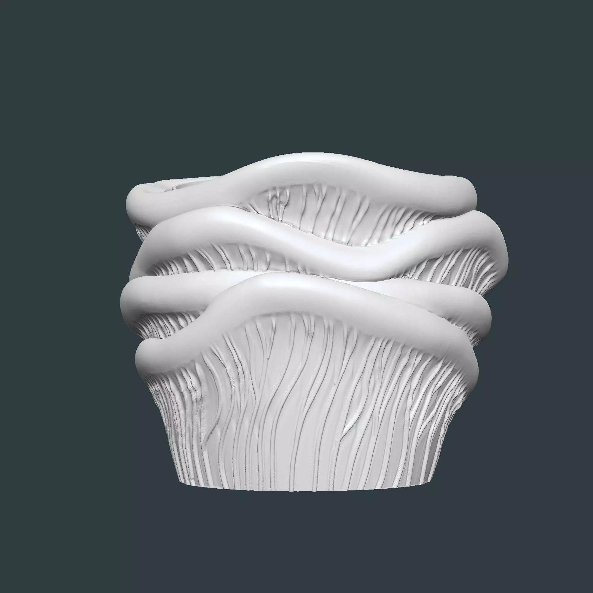 Mushroom Style Plant Pot with Drainage No Supports 3D print model_5