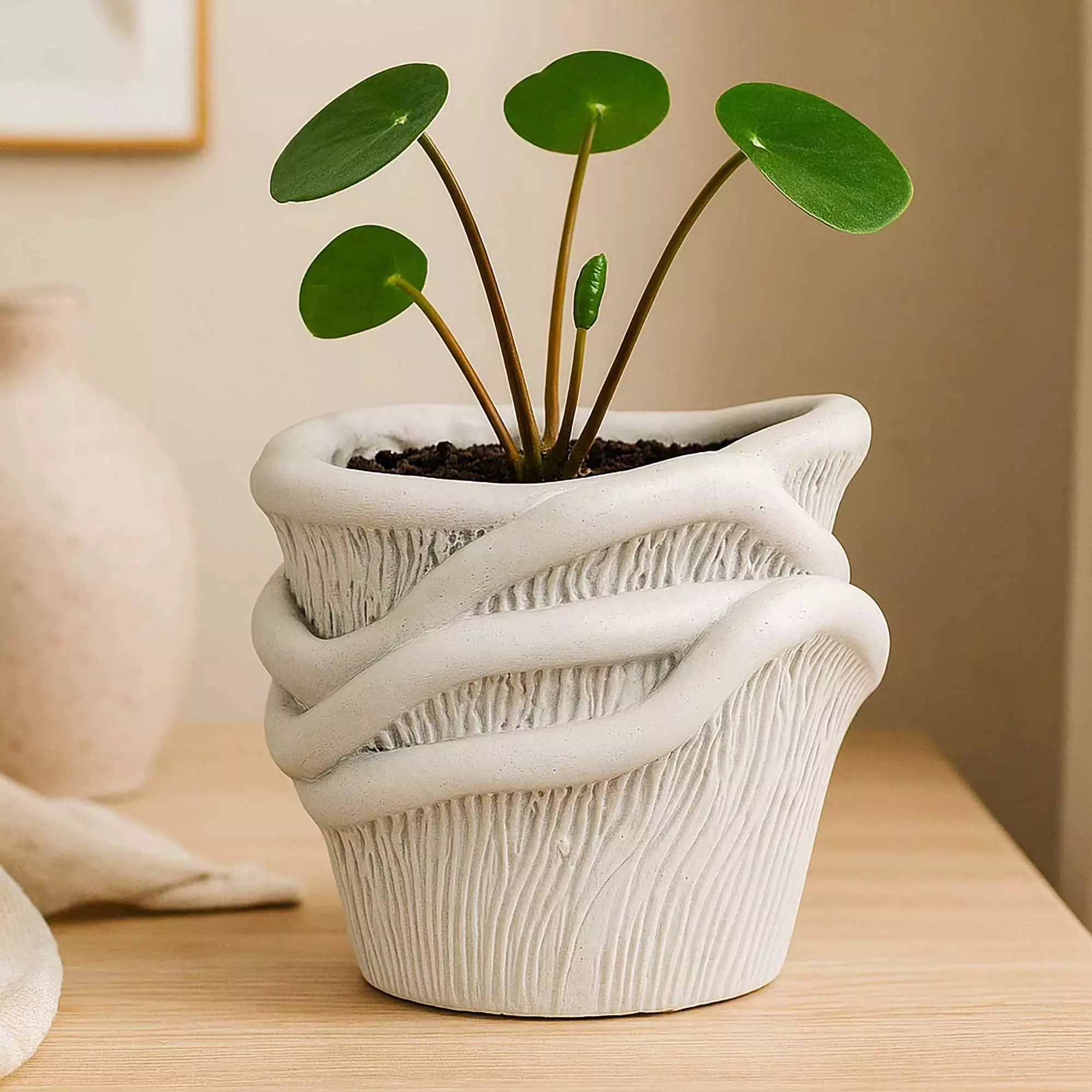 Mushroom Style Plant Pot with Drainage No Supports 3D print model_0