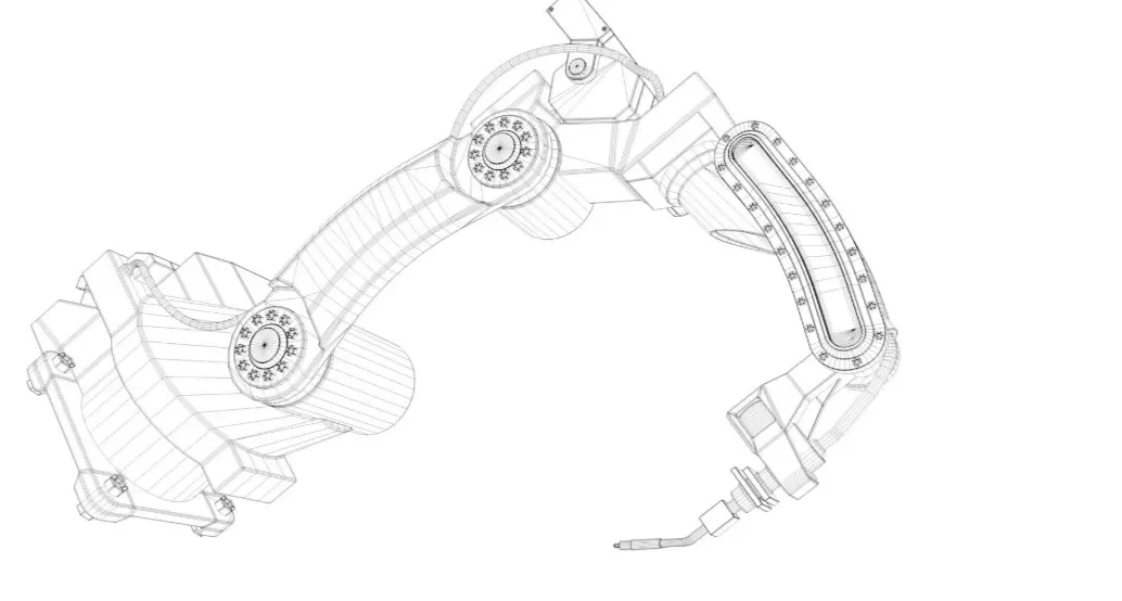 Industrial Robot Arm 3D model_7