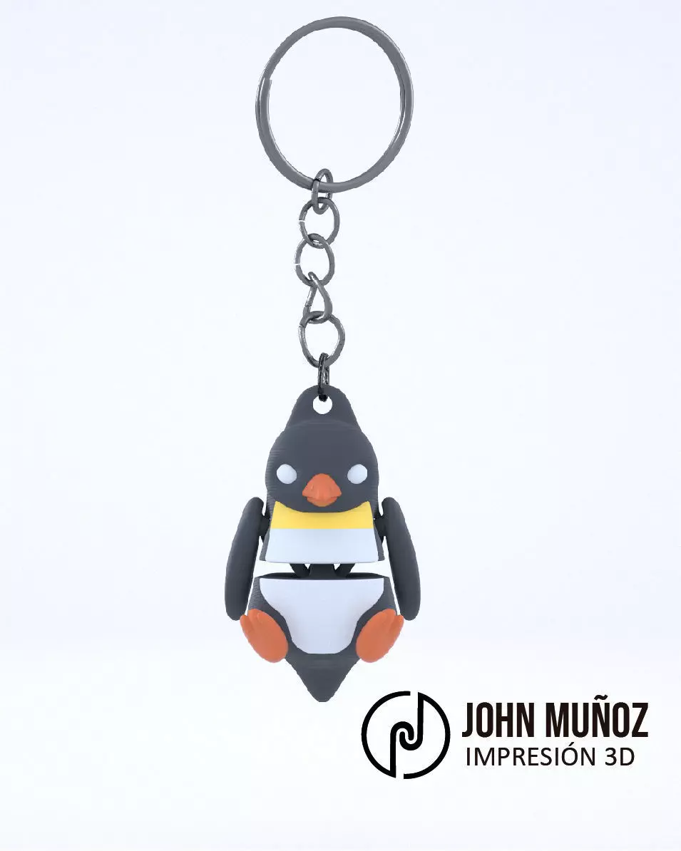 Niko penguin - keychain 3D print model_2